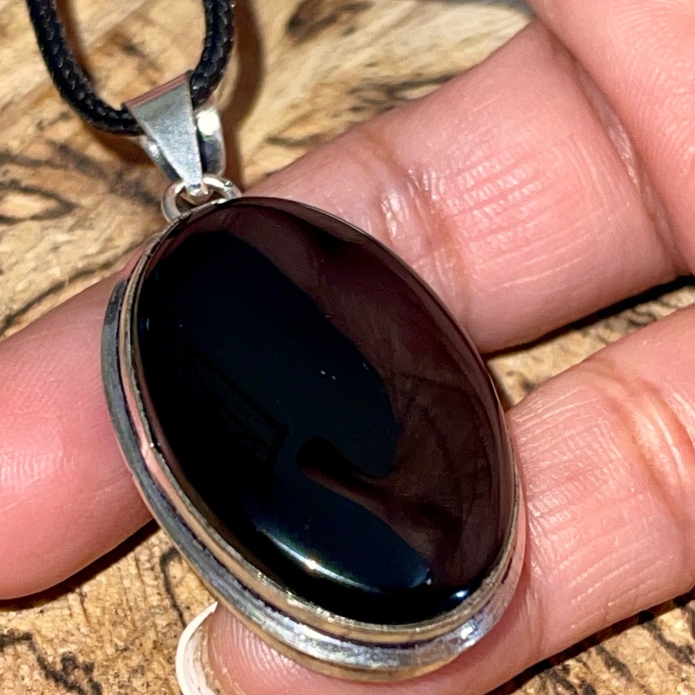 Black Onyx Pendant 1 7/8” - Picture 10 of 13